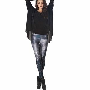 BlackMilk Haunted House Leggings Halloween xsmall